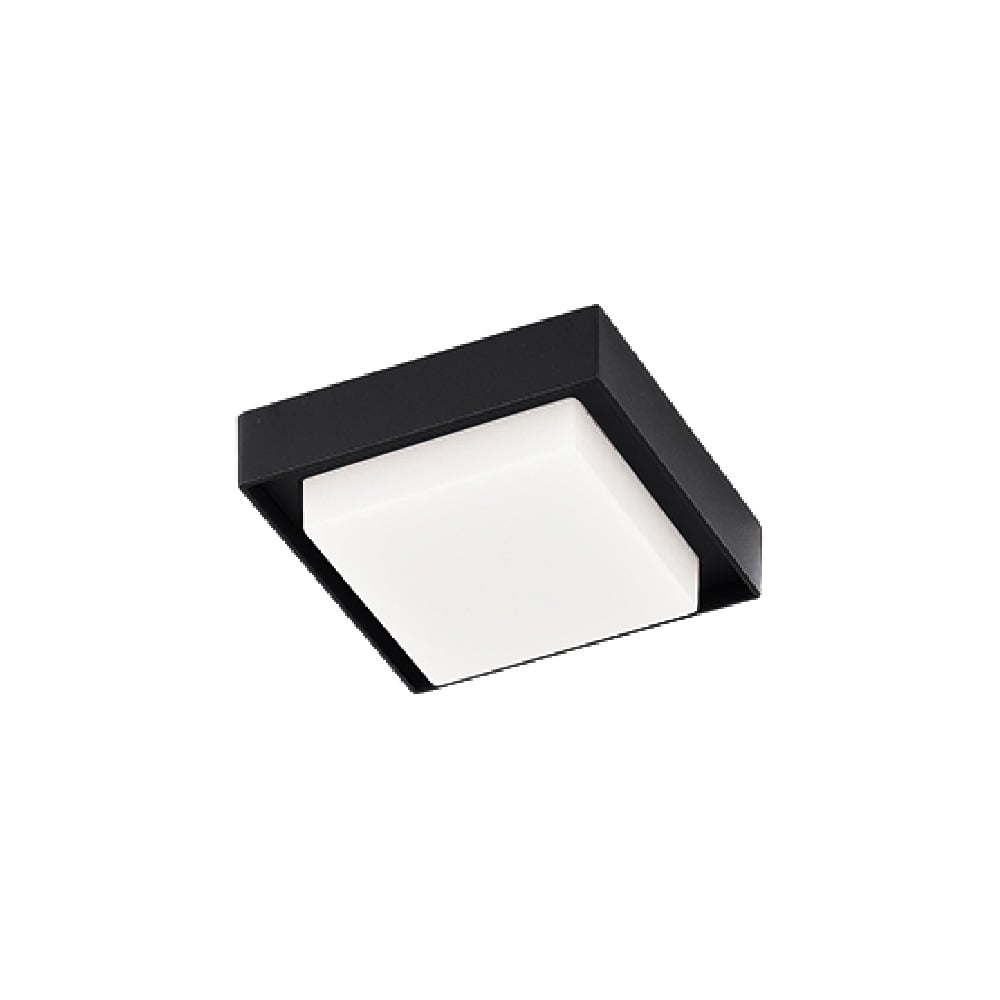 Plafón LED de sobreponer - 15W - Acabado negro - Luz fría