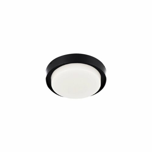 Plafón LED de sobreponer - 15W - Acabado negro - Luz cálida