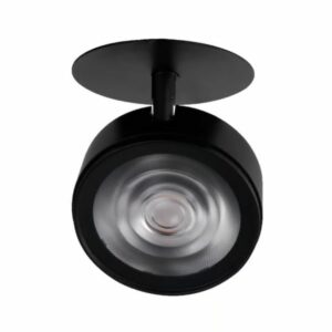 Ojo de buey empotrable LED - 15W - Acabado negro - Luz cálida