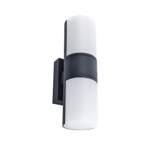 Lámpara de pared exterior - LED Integrado - 16W - Luz cálida - Acabado gris