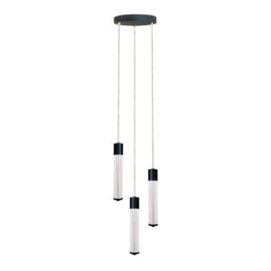 Lámpara de suspender HADEUS II - 17W - Acabado negro - Luz cálida