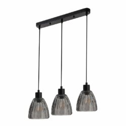 Lámpara de suspender CELESTE II - 3 luces E27 - Acabado negro