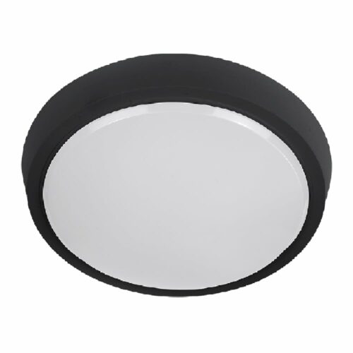 Plafón LED de sobreponer - 20W - Acabado negro - Luz cálida