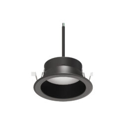 Ojo de buey empotrable LED - 20W - Acabado negro - Luz Cálida