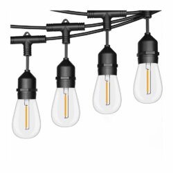 Serie LED vintage de 24 bombillas - Leds vintage tipo filamento - Luz cálida - 14.60m de largo