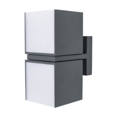 Lámpara de pared exterior - LED Integrado - 27W - Luz cálida - Acabado gris