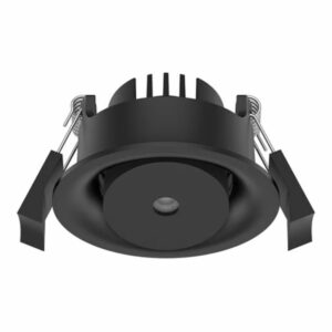 Ojo de buey empotrable LED - 3W - Acabado negro - Luz cálida