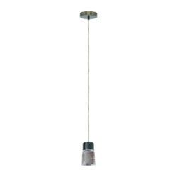 Lámpara de suspender AXOLO II - 5.5W - Acabado cromado / vidrio transparente - Luz cálida