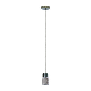 Lámpara de suspender AXOLO II - 5.5W - Acabado cromado / vidrio transparente - Luz cálida