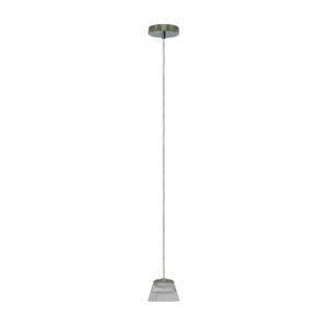 Lámpara de suspender MAZALA - 5.5W - Acabado cromado / vidrio transparente - Luz cálida