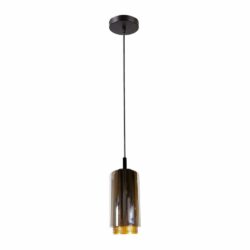 Lámpara de colgar DAFNE 1 - 1 luz E27 - Acabado dorado / negro