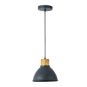 Lámpara de suspender GLOAS I - 1 luz E27 - Acabado negro