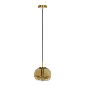 Lámpara de suspender HOGA - 1 luz E27 - Acabado ámbar