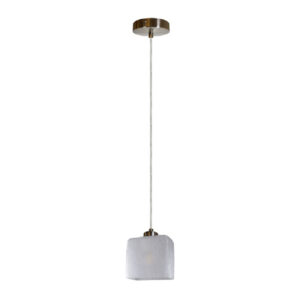 Lámpara de suspender DIONE I - 1 luz E27 - Acabado blanco