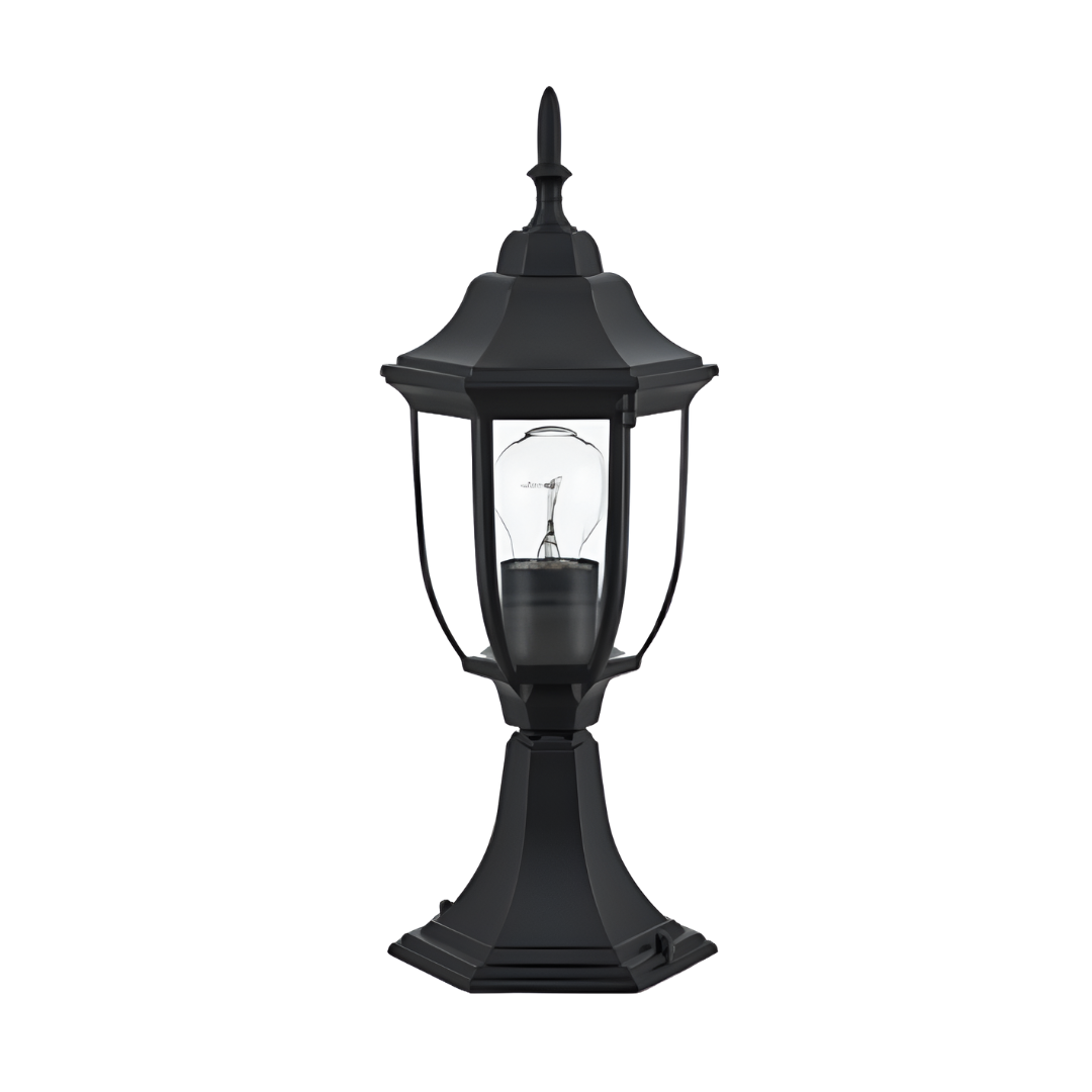 Farol de piso - Para 1 luz E27 - Acabado Negro