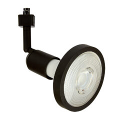 Lámpara de riel para bombillo reflector LED PAR38 - 18W - Acabado negro