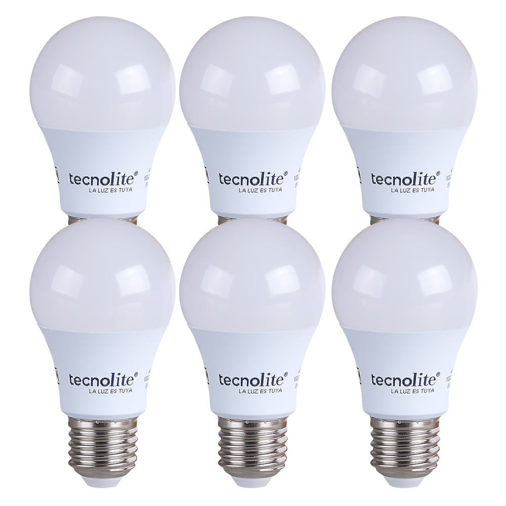 Caja de 6 bombillas A19 LED - 5W - Luz fria