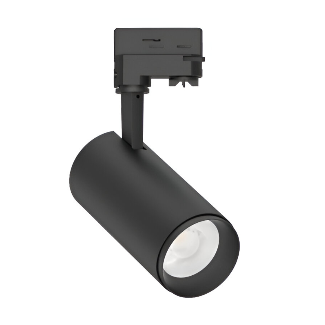 Lámpara de riel con LED integrado - 15W - Acabado negro - Luz neutra