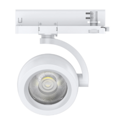 Lámpara de riel con LED integrado - 20W - Acabado blanco - Luz cálida