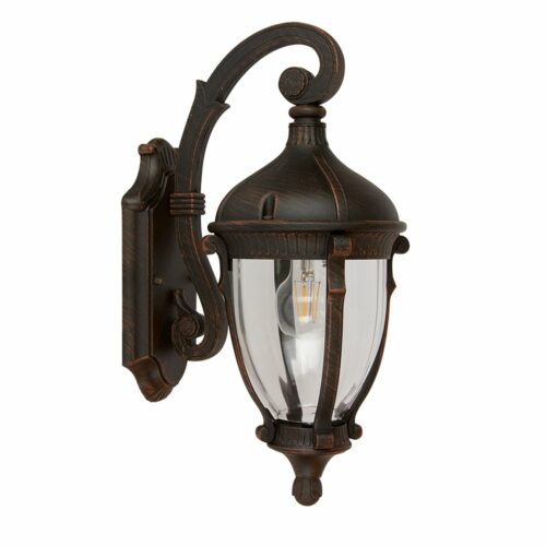 Farol de pared - Para 1 luz E27 - Acabado bronce antiguo