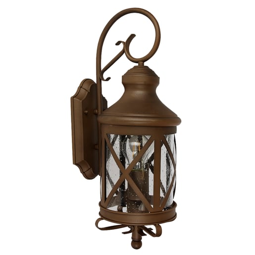Farol de pared - Para 1 luz E27 - Acabado bronce antiguo