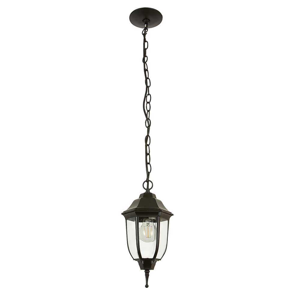 Farol para suspender - 26W - Para 1 luz E27 - Acabado negro