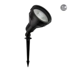 Reflector de exterior con estaca - Para 1 lámpara E27 - Acabado negro