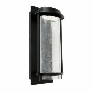 Lámpara de pared exterior - LED integrado - 16W - Luz cálida - Acabado negro