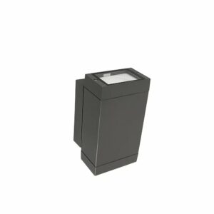 Lámpara de pared exterior - LED integrado - 14.5W - Luz cálida - Acabado gris