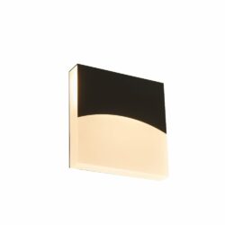 Lámpara de pared exterior - LED Integrado - 12W - Luz cálida - Acabado negro