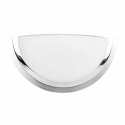 Lámpara de pared interior - Para 1 luz E27 - Acabado Satinado / Cristal opalino